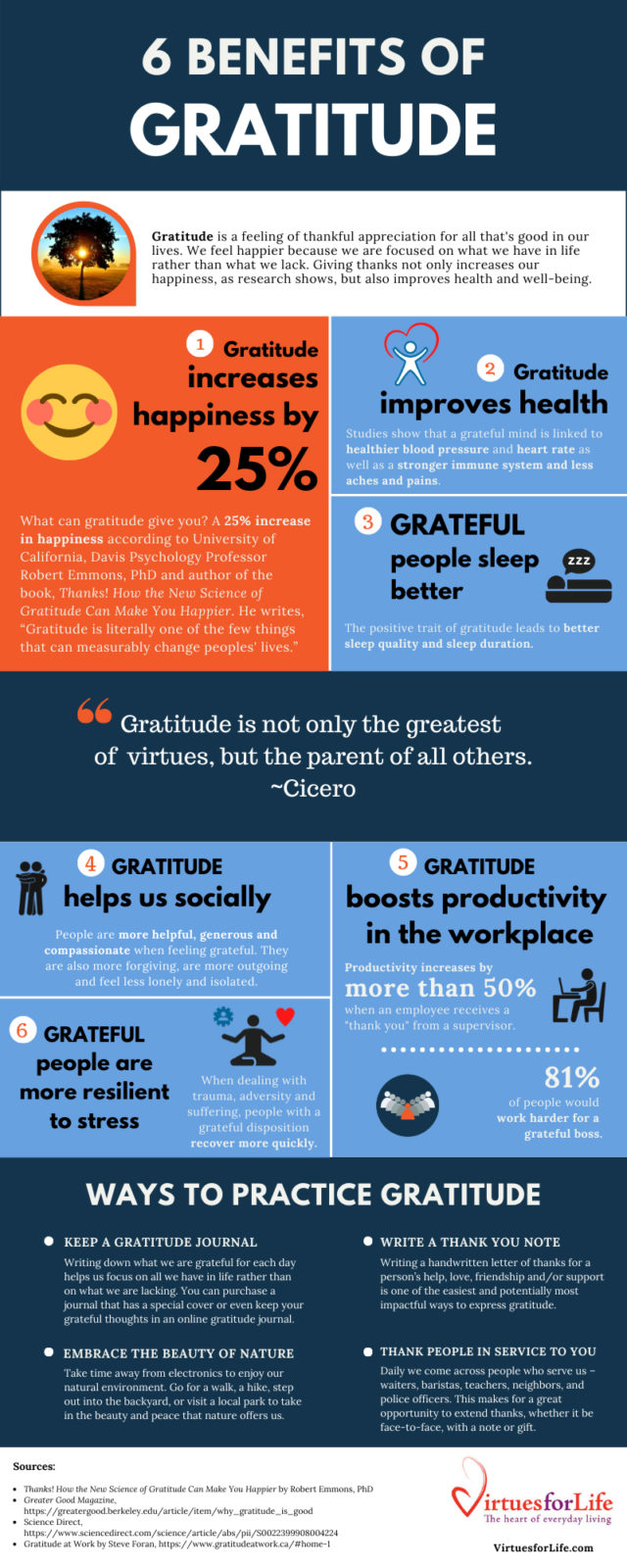 6 Benefits of Gratitude How Feeling Grateful is Good for Us (Infographic)